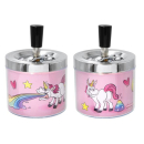 Drehaschenbecher Metall 9.5cm - Unicorn (1 Stk)