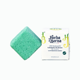 HerbadiBerna CBD Badewürfel 150mg - Eukalyptus & Zitrone (1 Stk)