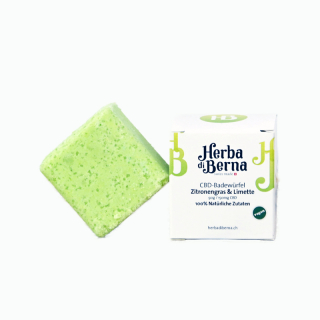 HerbadiBerna CBD Badewürfel 150mg - Zitronengras & Limette (1 Stk)
