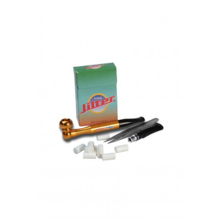 Jilter Pipe Alu 8.5cm +Jilter - One-Hit Gold (1 + 42Stk)