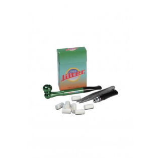Jilter Pipe Alu 8.5cm +Jilter - One-Hit Green (1 + 42Stk)