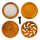 Medusa - Keramik Grinder 4-teilig 64mm Orange