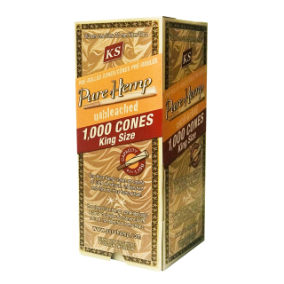Pure Hemp - Unbleached Hemp Cones - King Size - Box (1000 Stk.)