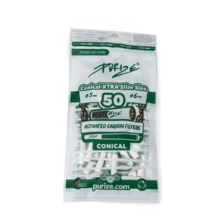 Purize Aktivkohlefilter CONICAL 5-6mm - White (50 Stk.)