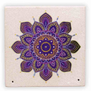 RäucherStäbchenHalter - SandsteinViereckig Mandala Blume (1 Stk)