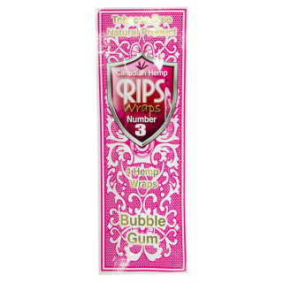 RIPS - Canadian Hemp Wraps - Number 3 - Bubble Gum - Box - 15 x 4 Stück