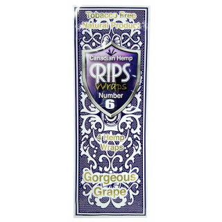 RIPS - Canadian Hemp Wraps - Number 6 - Gorgeous Grape - Box - 15 x 4 Stück