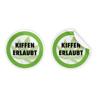 Sticker - Kiffen Erlaubt (1 x 10Stk)