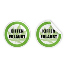 Sticker - Kiffen Erlaubt (1 x 10Stk)