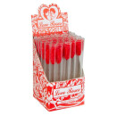 Ziehrohr Glas - Love Roses - 100mm - Display (36 Stk.)