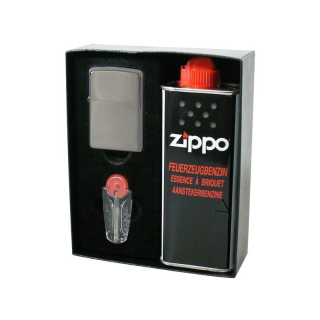 Zippo Set chrom gebürstet