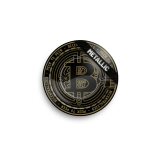 FireFlow - Metal Ashtray - Bitcoin metallic - 14cm (1 Stk.)