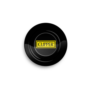 FireFlow Aschenbecher Metall 14cm - Clipper Logo Black (1 Stk)