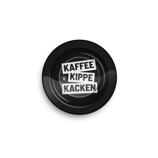 FireFlow Aschenbecher Metall 14cm - Kaffee Kippe Kacken (1 Stk)