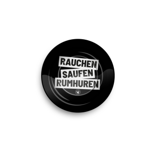 FireFlow Aschenbecher Metall 14cm - Rauchen Saufen Rumhuren (1 Stk)