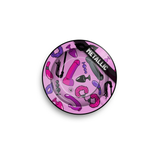 FireFlow - Metal Ashtray - Sex Toy Pattern metallic - 14cm (1 Stk.)