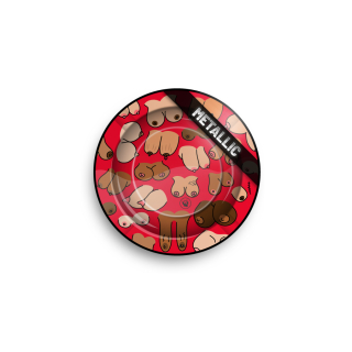FireFlow - Metal Ashtray - Tittie Pattern metallic - 14cm (1 Stk.)