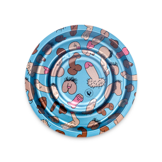 FireFlow - Metal Coffeeshop Ashtray - M - Dick Pattern 16cm (1 Stk.)