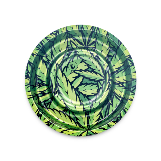 FireFlow - Metal Coffeeshop Ashtray - M - Leaves 33 Green 16cm (1 Stk.)