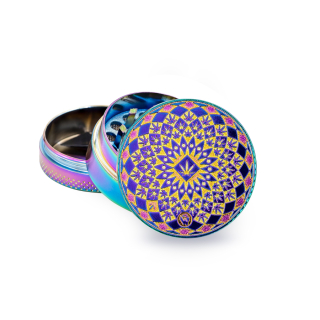 FireFlow - Metal Grinder 4cm 3P - Icy - Leaf Pattern (1 Stk.)