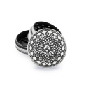 FireFlow - Metal Grinder 4cm 3P - Silver - Leaf Pattern...