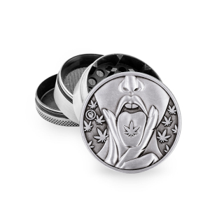 FireFlow Grinder Metal 50mm - 4Parts Silver 420 Girl (1 Stk)