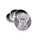 FireFlow Grinder Metal 50mm - 4Parts Silver 420 Girl (1 Stk)