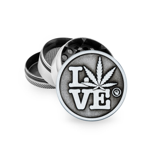 FireFlow - Metal Grinder 5cm 4P - Silver - 420 Love (1 Stk.)