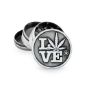 FireFlow Grinder Metal 50mm - 4Parts Silver 420 Love (1 Stk)