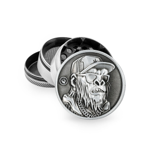 FireFlow Grinder Metal 50mm - 4Parts Silver 420 Monkey (1 Stk)