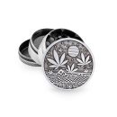FireFlow Grinder Metal 50mm - 4Parts Silver Leaves 37 1/4...