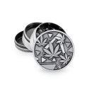 FireFlow Grinder Metal 50mm - 4Parts Silver Leaves 37 2/4...