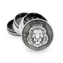 FireFlow Grinder Metal 50mm - 4Parts Silver Rasta Lion (1...