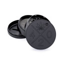 FireFlow - Metal Grinder 6cm 4P - Black - 420 Logo  (1 Stk.)