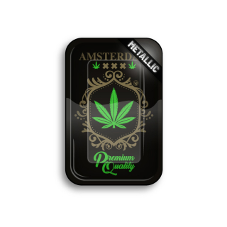 FireFlow - Rolling Tray - M - Adam Leaf Gold - 27.5cm x 17.5cm (1 Stk.)
