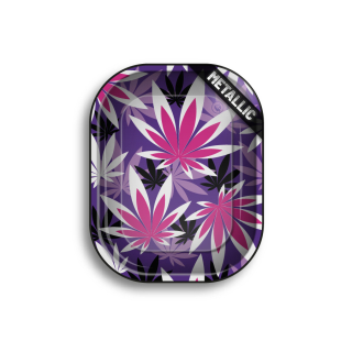 FireFlow - Rolling Tray - S - Pink Leaves 1/4 - 14cm x 18cm (1 Stk.)