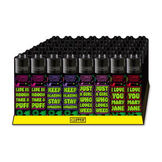 Clipper Feuerzeug Softflame - Weed Statements #8 (1 x 48Stk)