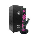 FireFlow x Blackleaf Cylinder Bong 30cm - Leaves Pink (1...