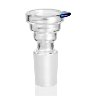 Glaskopf für Bong - Stufen transparent 19mm Schliff (1 Stk)
