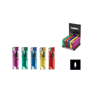 Angel Feuerzeug Piezo - Transparent 5 Farben (1 x 50Stk)