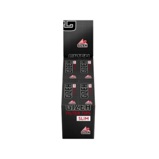 GIZEH FilterTips Slim - Black (24 x 35Stk)