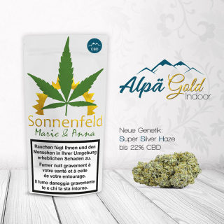 Sonnenfeld CBD Indoor Blüten - Alpä Gold (CHF19.50/4g)