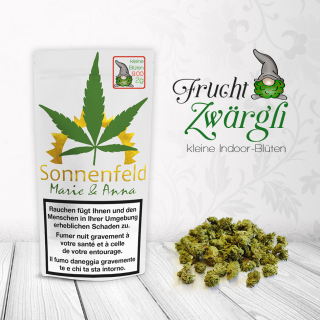 Sonnenfeld CBD Indoor Blüten - Fruchtzwärgli (CHF9.00/2g)