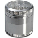 Grinder Alu 50mm - 4Parts Silver with Window (1 Stk)