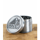 GIZEH Grinder Alu 50mm - 4Parts Silver (1 Stk)