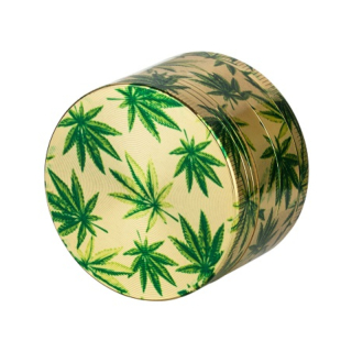Dreamliner Grinder Alu 50mm - 4Parts Hemp Leaves Green (1 Stk)