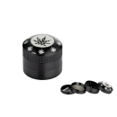 SuperHeroes Grinder Alu 50mm - 4Parts Hemp Leaf Black (1...