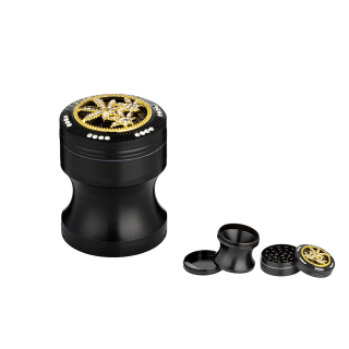SuperHeroes Grinder Alu 50mm - 4Parts Black/Gold (1 Stk)