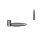 Metalpfeife Patronenform Schwarz 16cm
