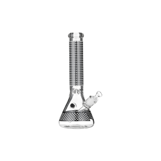 SuperHeroes Bong Glass 35.5cm - Quadrat Muster (1 Stk)